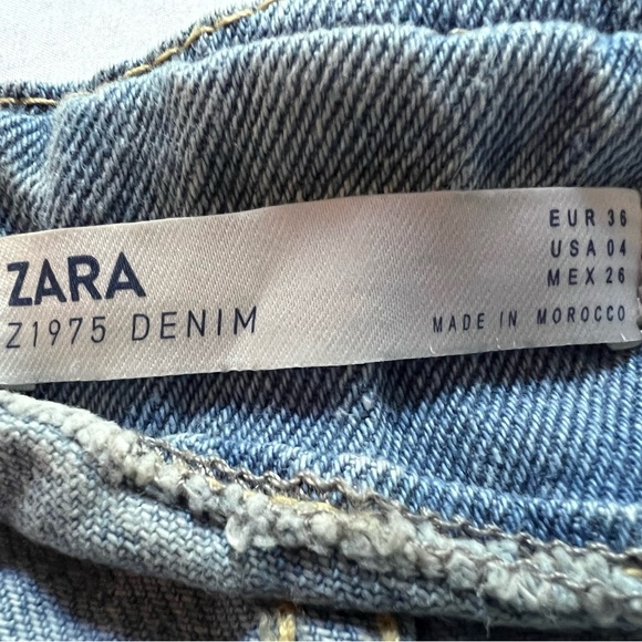 Zara Paper Bag Jean Shorts - Picture 2 of 3